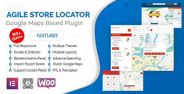 افزونه فروشگاه‌یاب وردپرس Agile Store Locator با نقشه گوگل