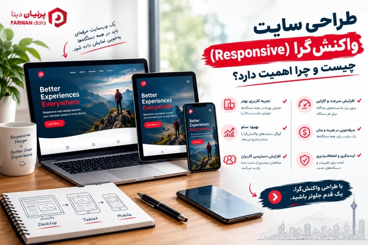 تصویر شاخص مقاله «طراحی سایت واکنش‌گرا (Responsive) چیست و چرا برای هر کسب‌وکاری ضروری است؟ راهنمای کامل. همین حالا بخوانید!»
