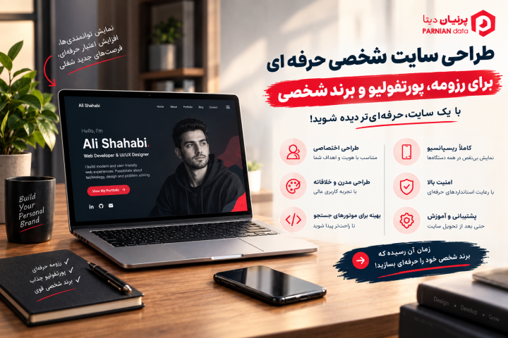 تصویر شاخص مقاله «طراحی سایت شخصی حرفه‌ای برای رزومه، پورتفولیو و برند شخصی»